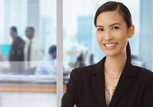 Smiling Businesswoman in Office