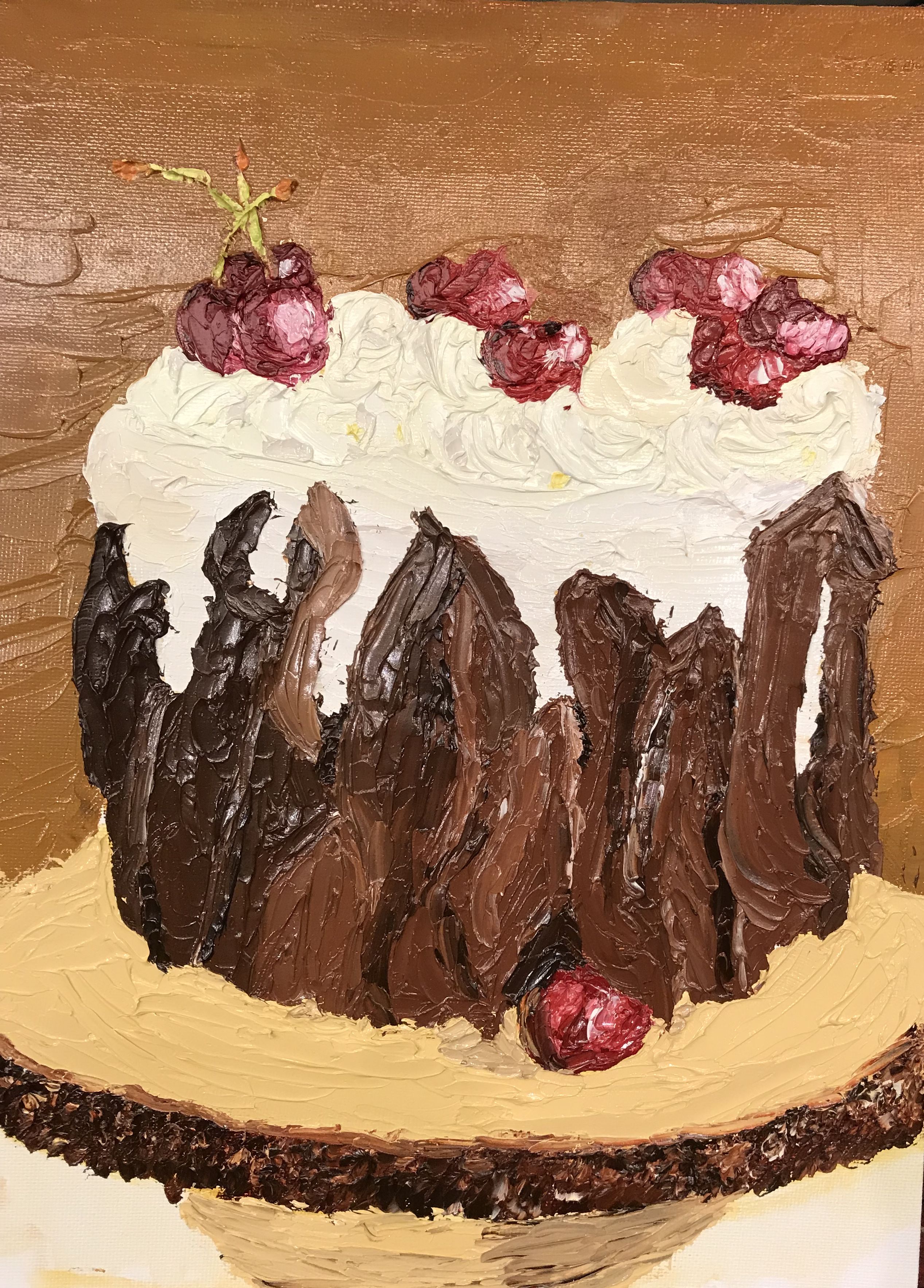 Cake created with art knife