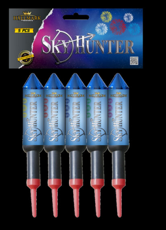 SKY HUNTER rockets - our best pack of 5 rockets each containing different effects. £20