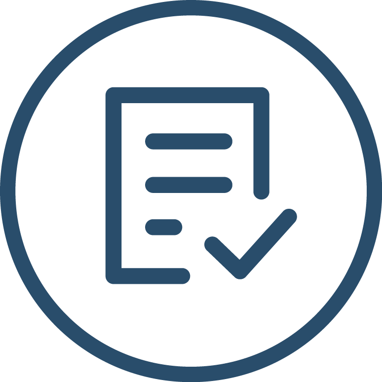 Person and a checkmark icon