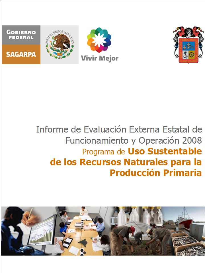 Informe de Evaluación Externa Estatal de Funcionamiento y Operación 2008.

Programa de Uso Sustentable de Recursos Naturales para la Producción Primaria
