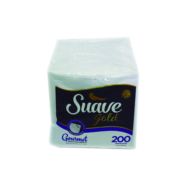 Servilletas Gourmet Suave Gold 200und