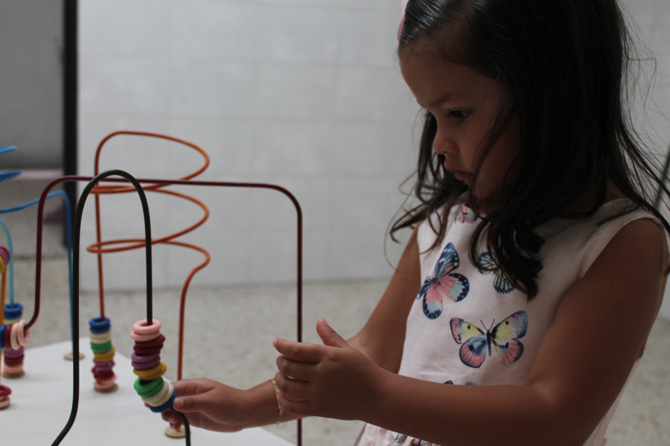 Two little girls playing