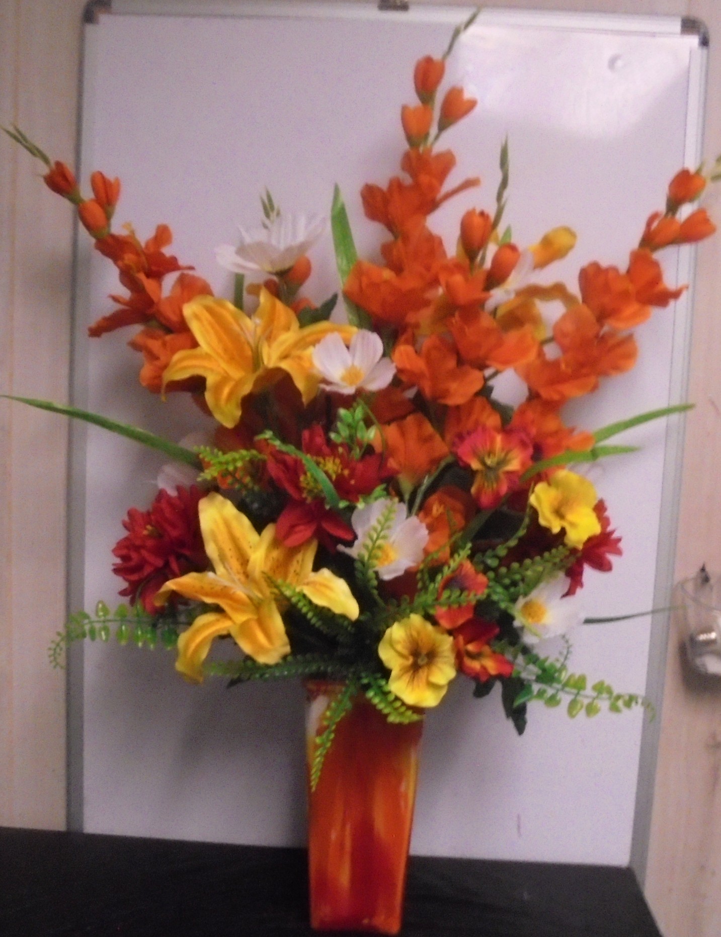 (55A)  "Silk" Vase Arrangement
$80.00