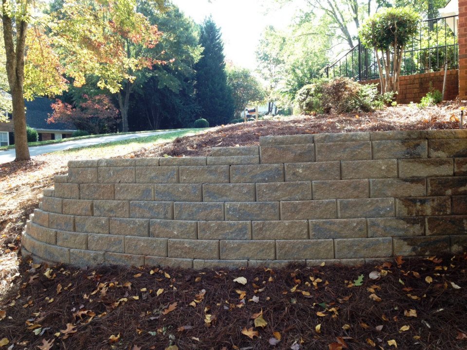 replace old timber retaining walls with decorative block