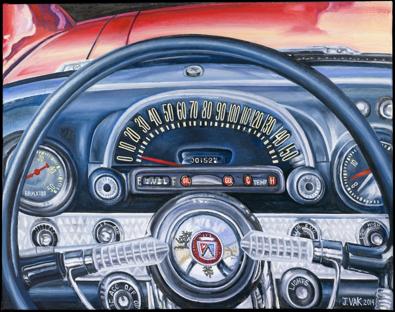 1957 Ford Thunderbird Interior
          24x28 Original Oil
                  $3500
                   2014
