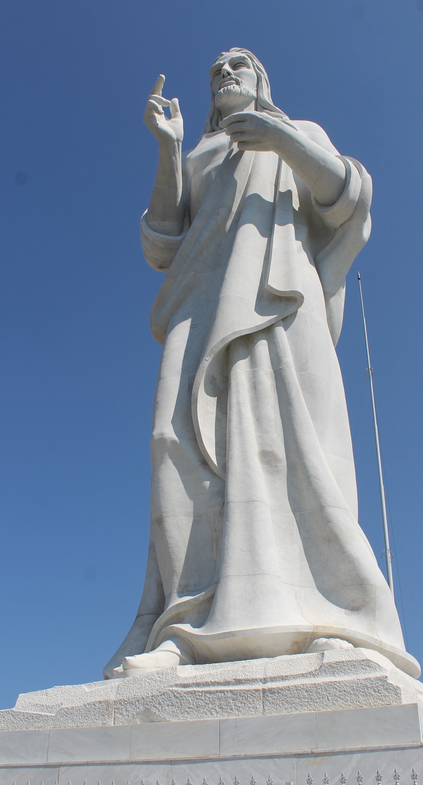 Jesus overlooking the bay, the Cuban people compare it to the statue in RIO. 