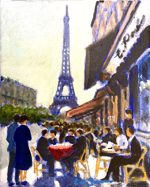 Zimmerman, We'll Always Have Paris, 10" x 8" Oil