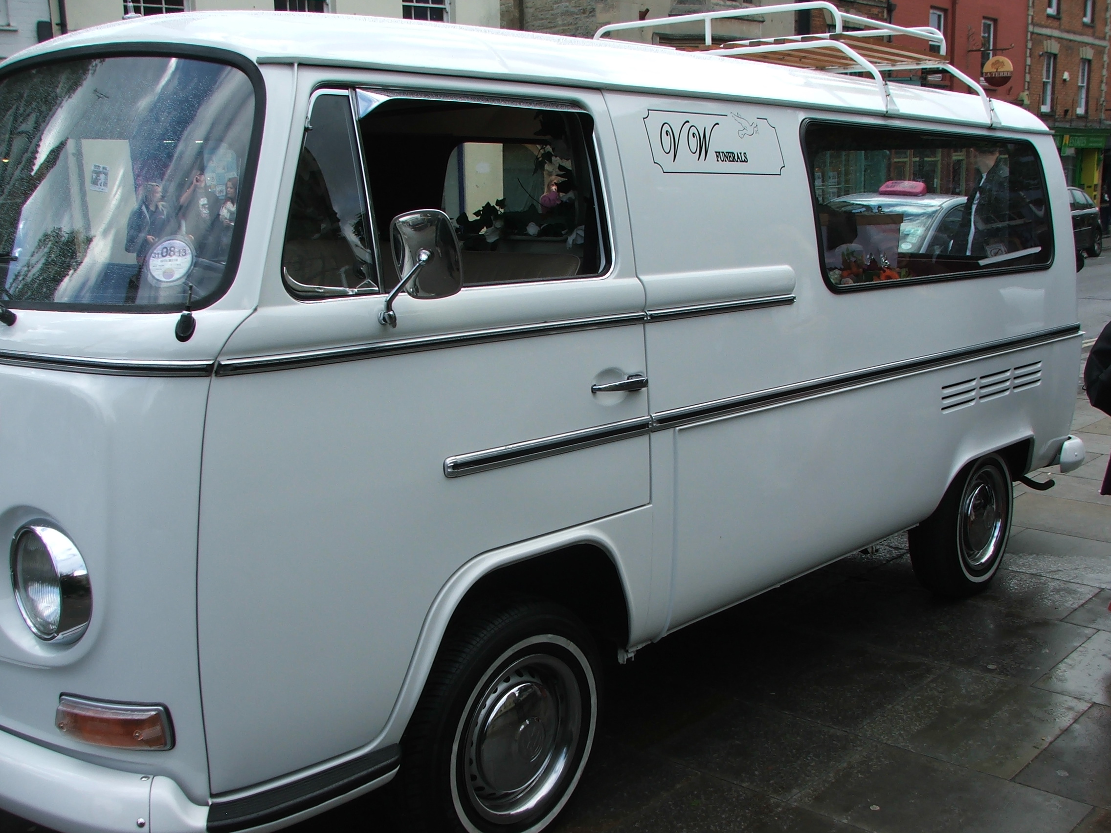 White van hearse