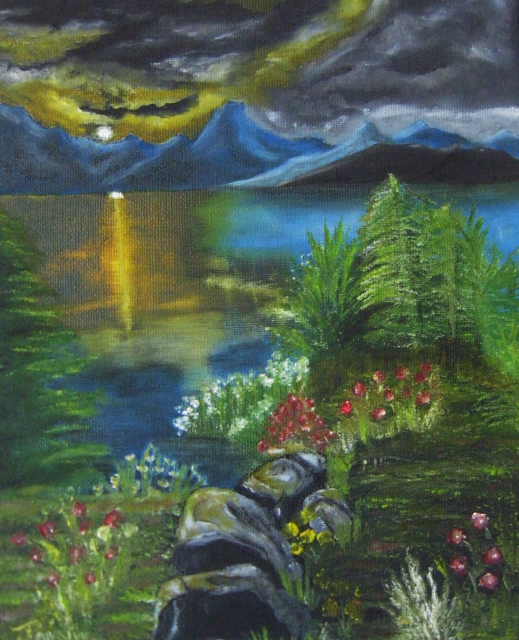 Pankiw, Dream Moon, 10" x 8" Oil