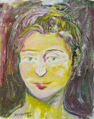 Op-027 STUDY IN LAVENDER 20 in x 16 in Oil on Linen 1989