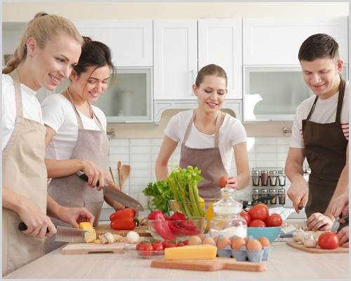 Group of Students in a Cooking class