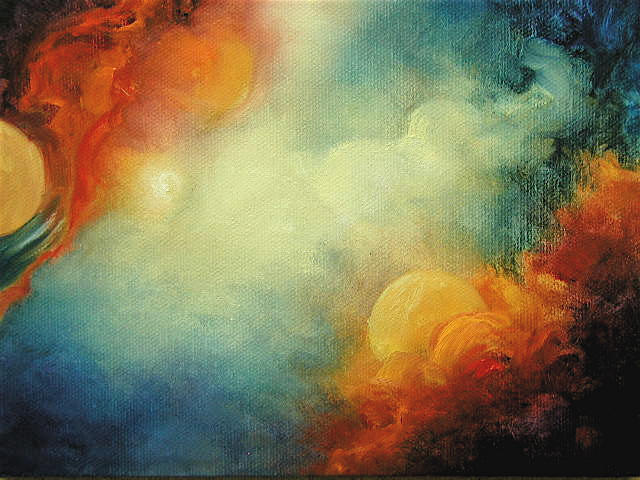 Sun Birth - 6"x 8" Oil on Stretched Canvas SOLD