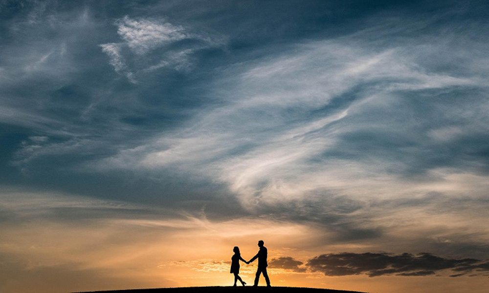 Silhouette of couple