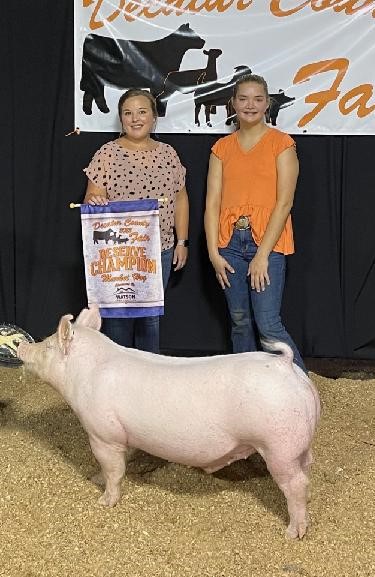 Haylee Carter
2022 Decatur County Fair
Reserve Champion Market Hog