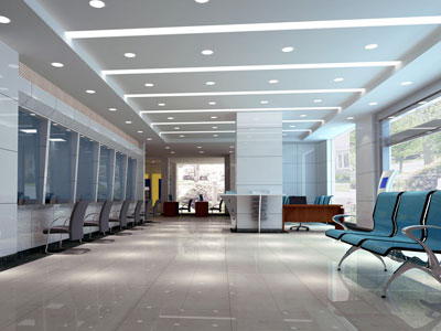 Modern Design Interior of Business Hall