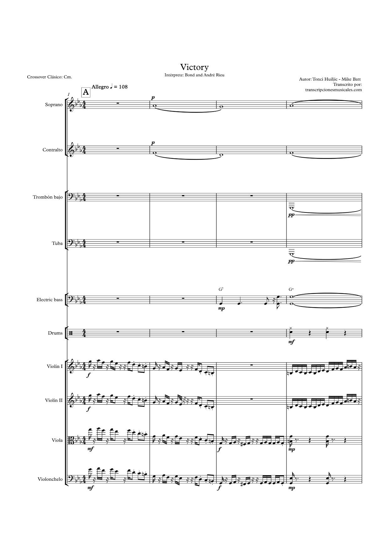 Victory - partitura hoja 1
