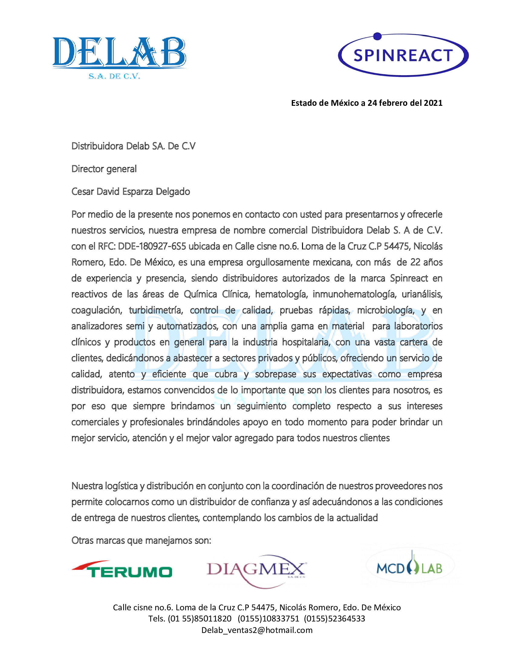 carta presentación
