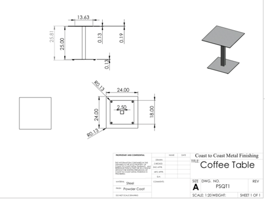Table Base W/Your Choice of Top. Available in many color options. 