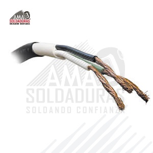 CABLE PARA CONEXIÓN PRIMARIA
Calibre: 10 AWG, 8 AWG
Capacidad: 60/90 A, 80/120 A
Descripción: Por metro o rollo. Cable de uso rudo con tres hilos, flexible y con alta resistencia al calor e intemperie. Cable con forro especial con tres hilos agrupados individuales. Cada hilo individual forrado e identificado con colores de norma, para 600 volts.