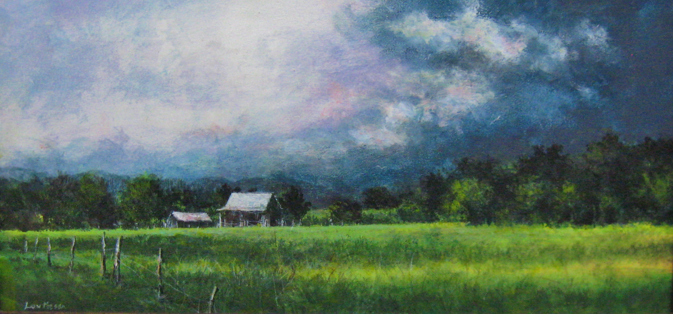 Messa Storm Passing, 6" x 12" Acrylic