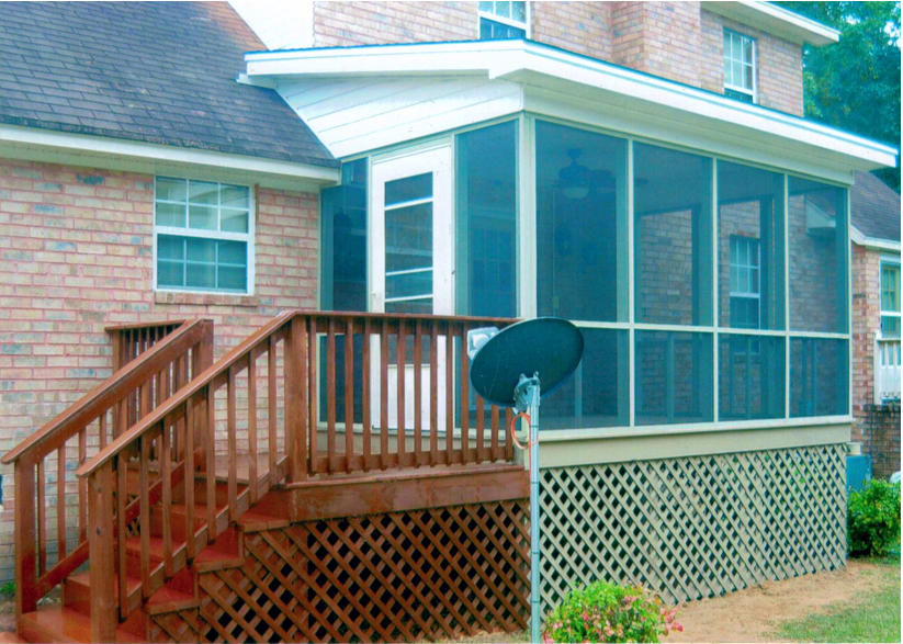 Completed  Screen Porch with Deck Addition Project