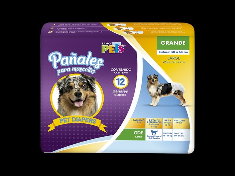 FL1914 PAÑALES GDE P/PERRO 
12 PIEZAS