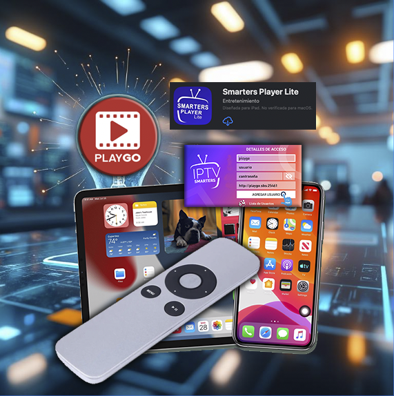 Personas trabajando en una oficina moderna con múltiples monitores de computadora y pantallas con código y videoconferencias.