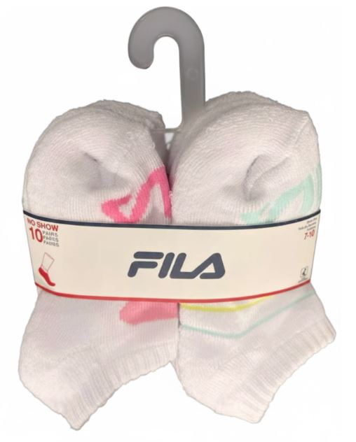 43FL428715TA-WHT
10 PK FILA NO SHOW SOCKS
SHOE SIZE 7-10
UPC 193159268695
60 CS PACK