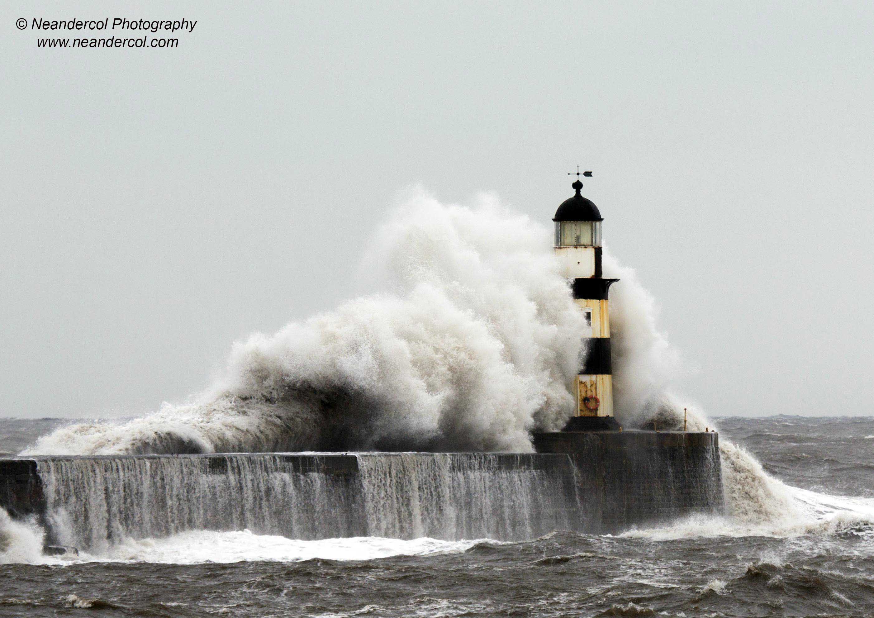 Lighthouse Wave and Harbour