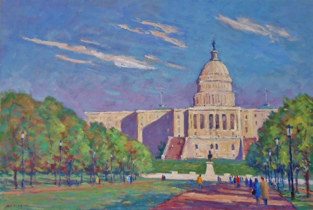 Schmidt, View of the Capitol, 24x36 Oil