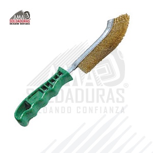 CEPILLO DE ALAMBRE MANGO PLÁSTICO