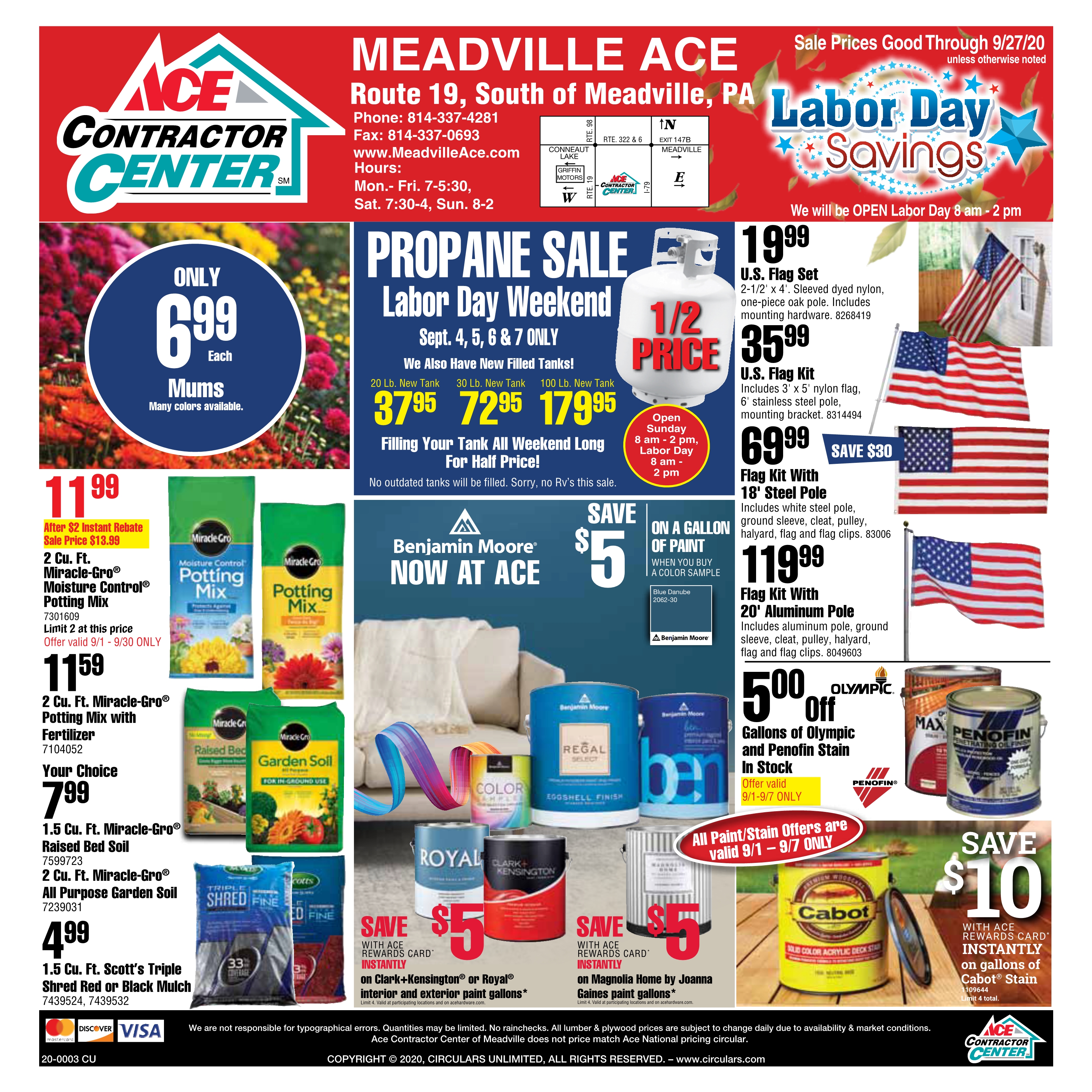 Ace Contractor Center Meadville, PA Current Sale Flyer