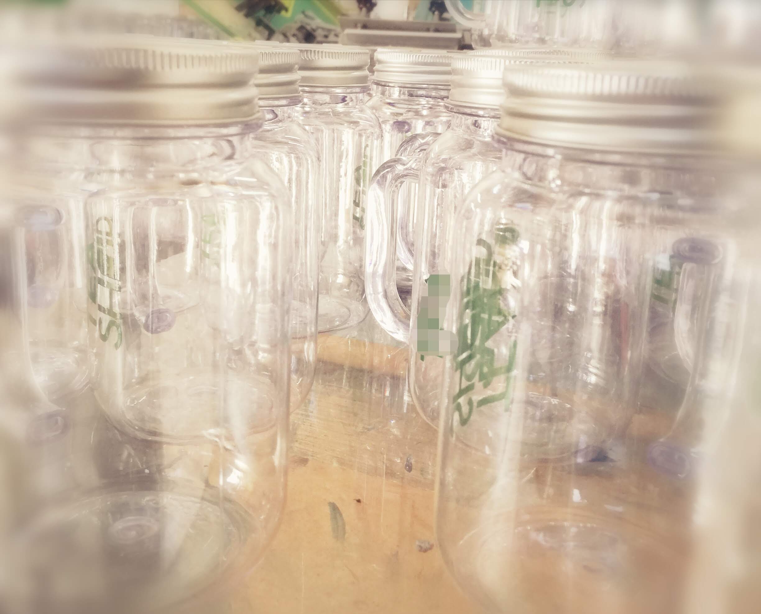 Serigrafía en mason jar de vidrio