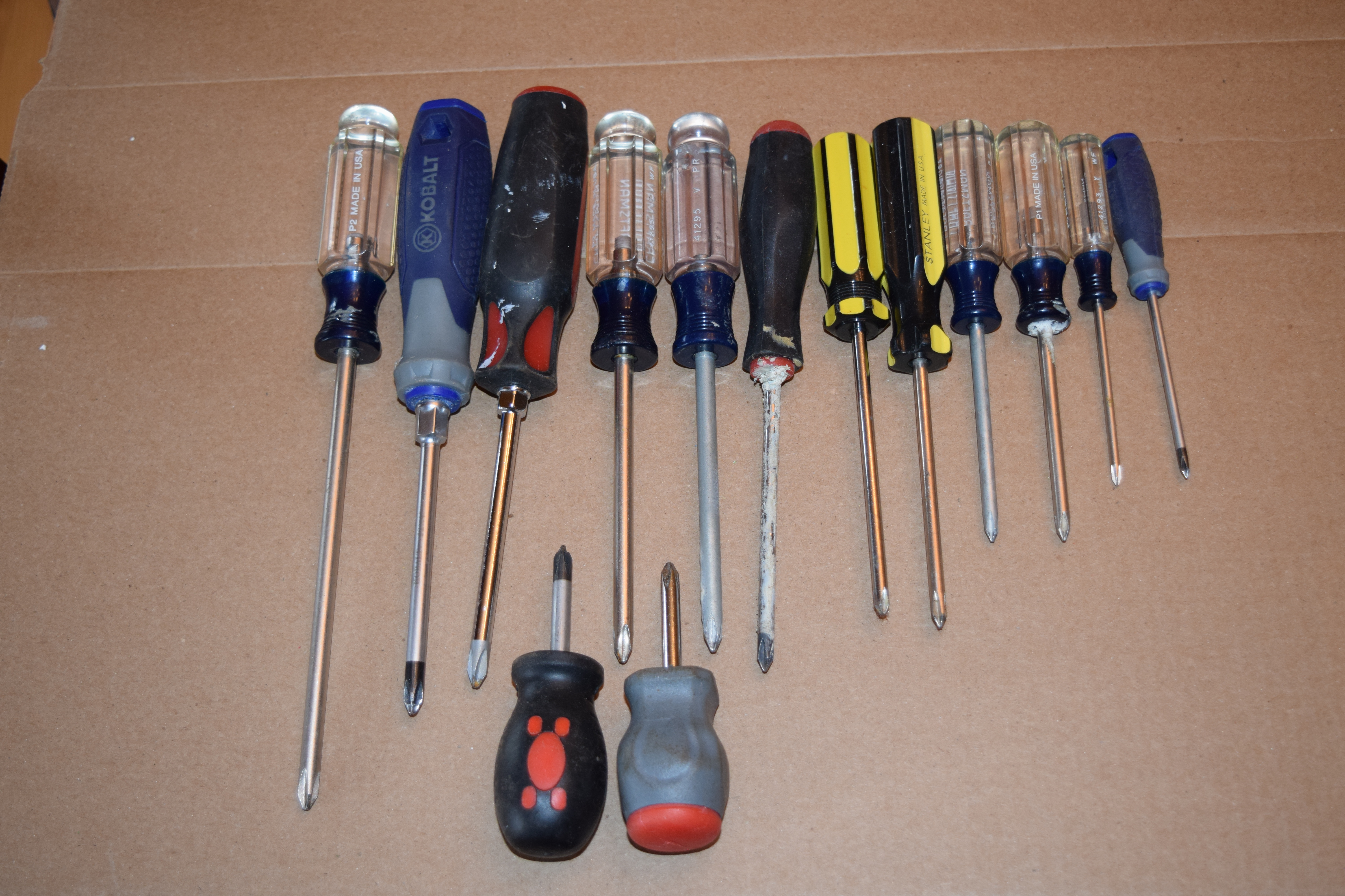 Screw Drivers (x14, Philips Head various sizes)