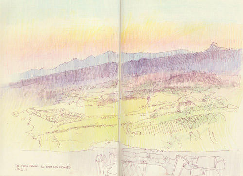 Sunset at Le Mas des Vignes on 30 June 2011 (first course)