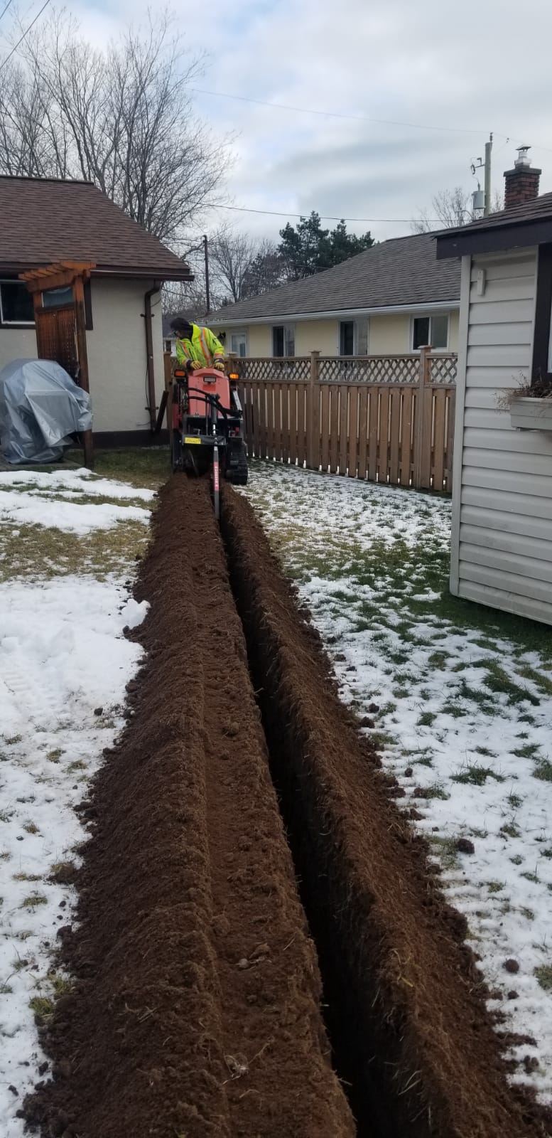 Trenching for Gas Line