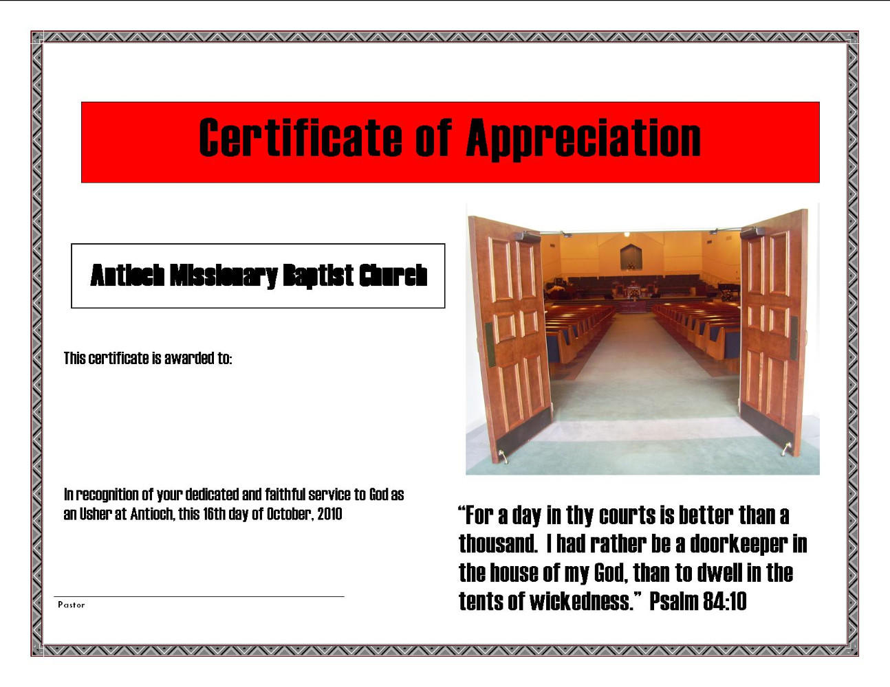 3usher certificate