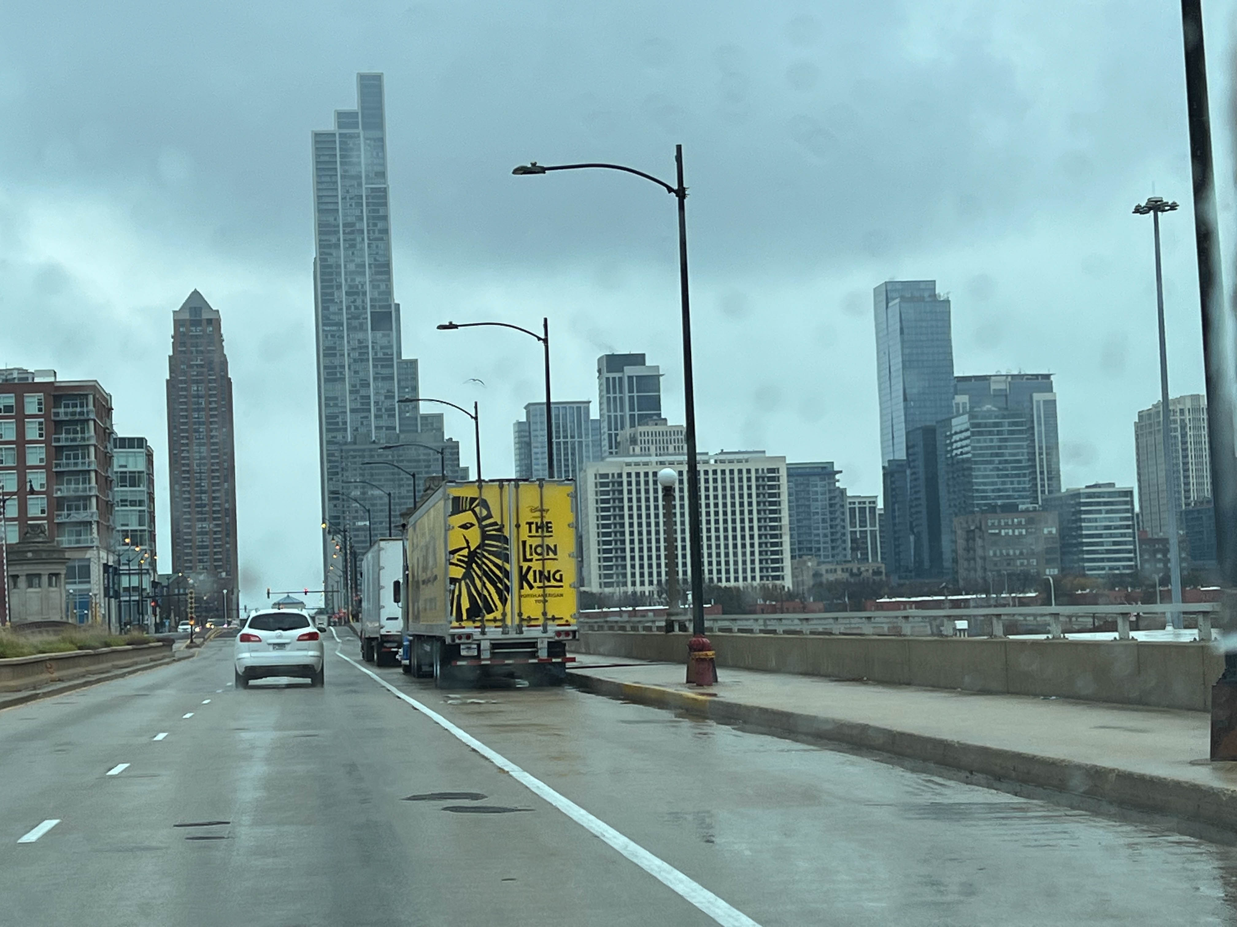 Daddy, & the show, arrived in gray, cloudy & cold Chicago
