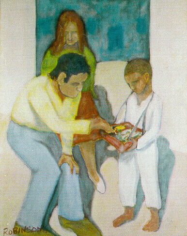 Op-031 ENTREPRENEUR 30 in x 24 in Oil on Linen 1992