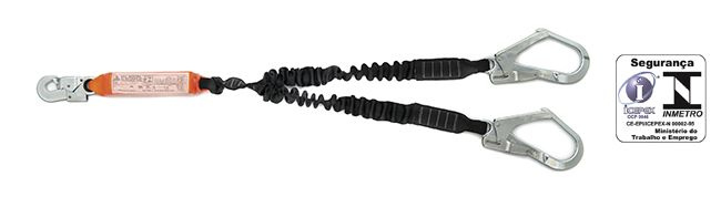 Talabarte “Y” tubular c/ absorv. energia 
conector 55mm