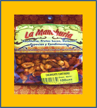 CACAHUATE CANTINERO
60 Y 100 GRS