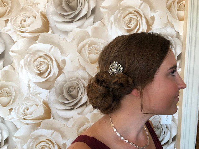 Updo Hairstyle With Brooch
