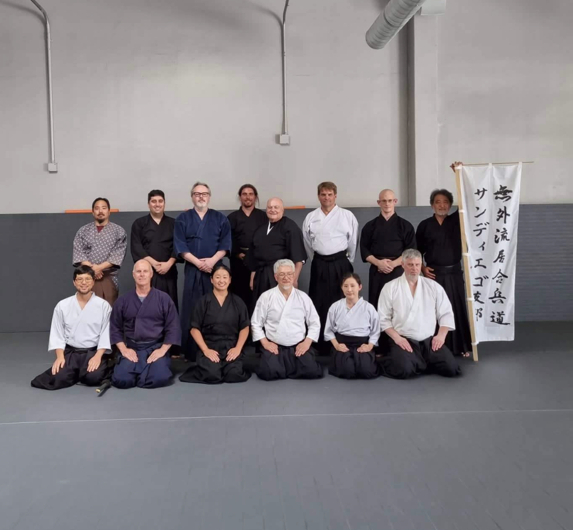 August 2022: Nomura Sensei led two Mugairyu Iai Hyodo training sessions in San Diego, CA.