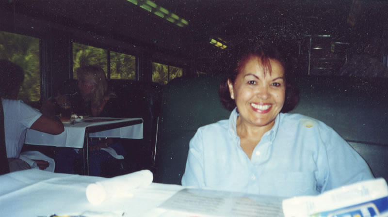 Esta foto también fue tomada en al vagón restaurante en nuestro viaje en tren a Nueva York. 