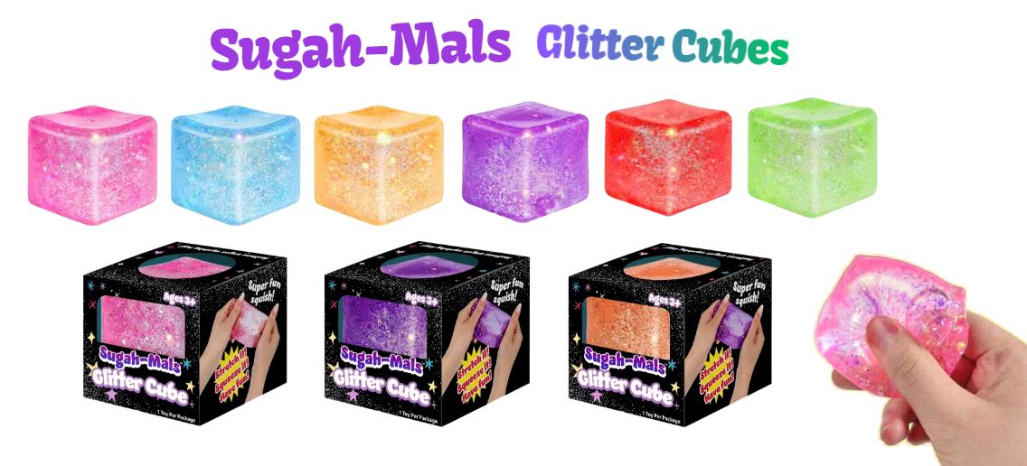 3159F
SUGAH-MALS GLITTER CUBES
12 PC DISPLAY
UPC 786922315957
48 CS/PK