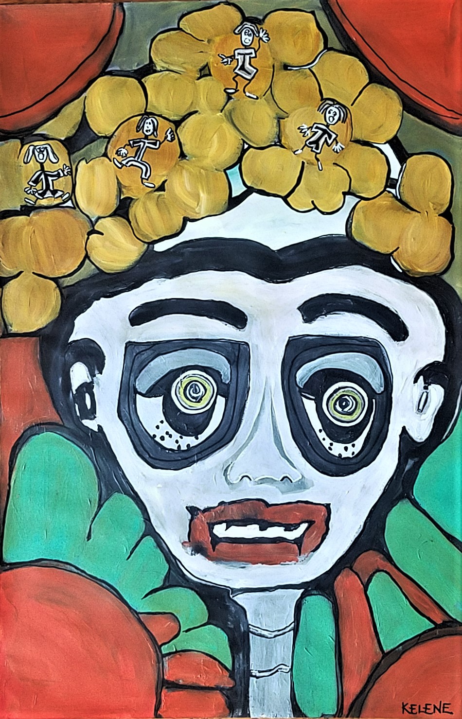 Title: Lil Vamp 18 x 20 paint on paper Artwork copyrighted. 2021