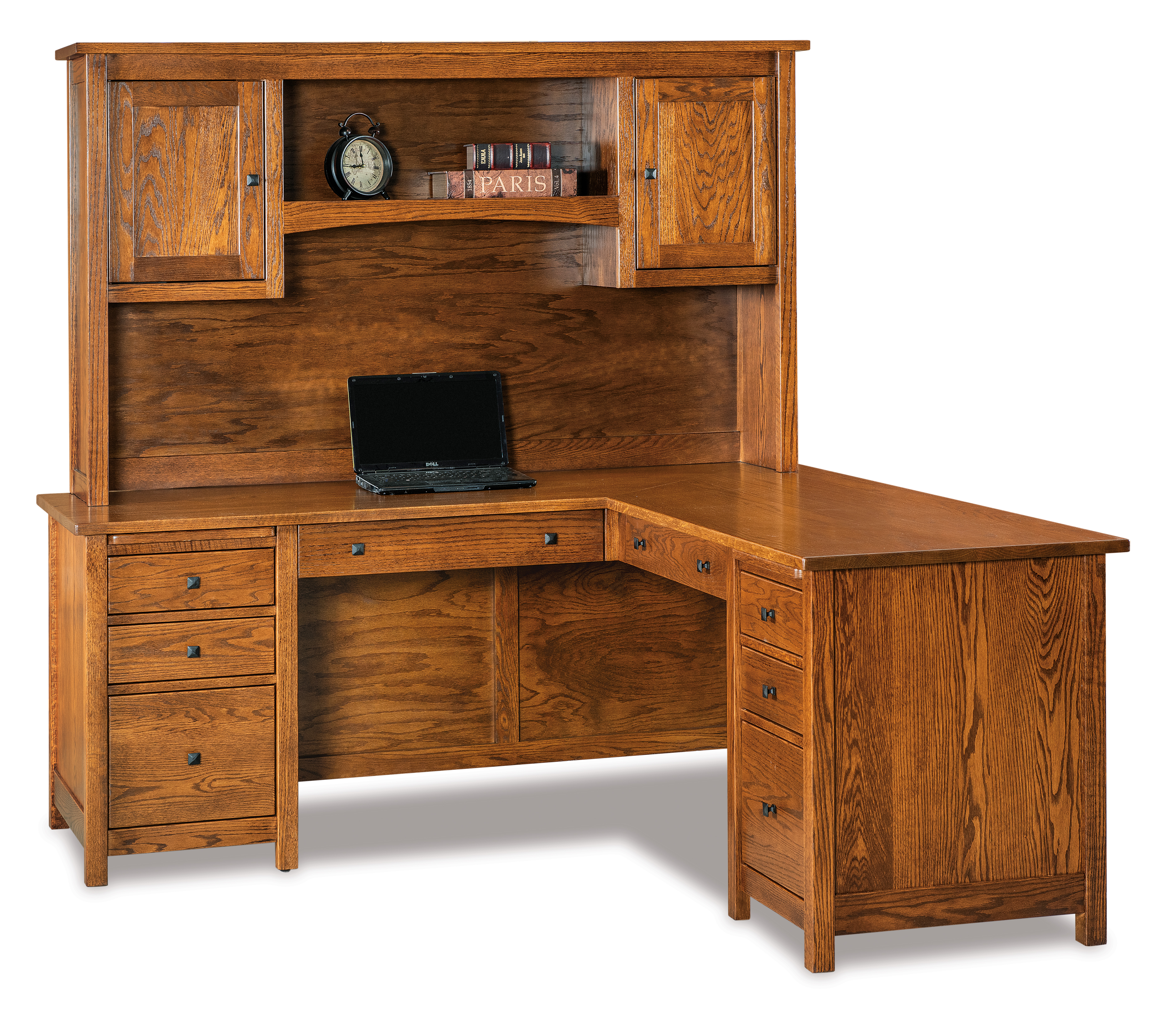 Centennial L Desk w/Hutch-#132