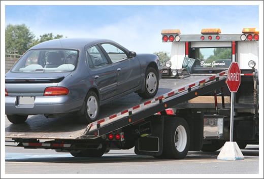 Car on a tow truck||||