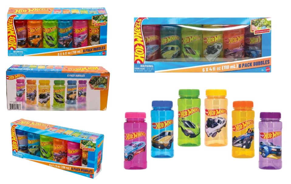 571127
6PK BUBBLE SOLUTION - HOT WHEELS
8 CASE PACK
UPC 840359711277 
8 CASE PACK
